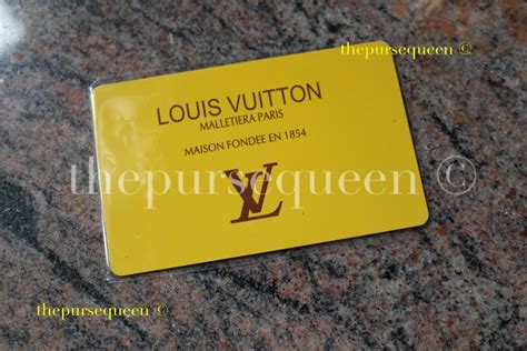 lv warranty card